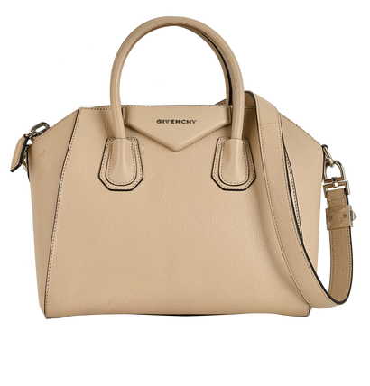 Medium Antigona, £595, Handbags, Beige, Leather, Front view